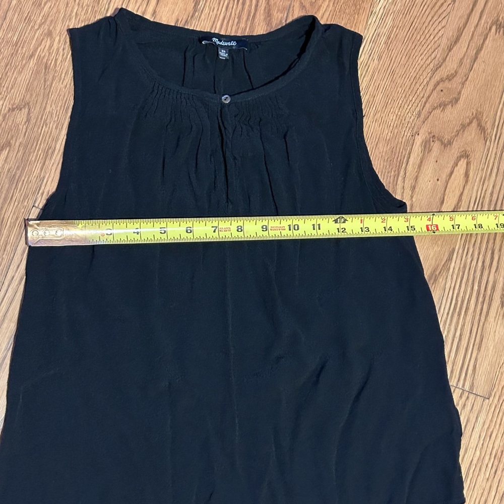 Madewell Memory Keyhole Black Tank Top - Picture 5 of 8